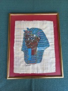 Obraz egipskiej  postaci na papirusie rama52x42