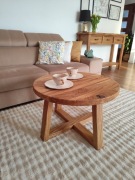 Stolik kawowy okrągły dębowy 