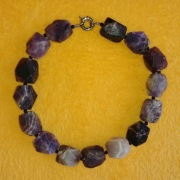 Imponujący naszyjnik - duże bryły - Ametyst naturalny