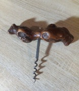 Stary wyjątkowy drewniany korkociąg. Z korzenia. Vintage (73)