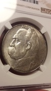 1934 PIŁSUDSKI STRZELECKI 10 zł 2 RP NGC AU55
