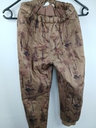 Ocieplane spodnie dziecięce brązowe pikowane na zimę 104 3/4l