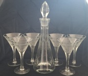 Józefina Josephinenhutte ?  Karafka  6 kieliszków  Art deco