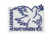 ONZ Wiedeń 2025 - Zjednoczeni dla Pokoju, znaczek haftowany