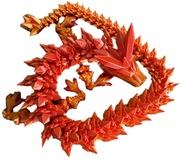 Smok Kryształowy, Figurka Ruchoma, 59cm Długość