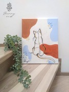 HARLEY - obraz 40x50cm akryl kot