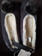 Kapcie damskie szare z pomponem misiowe 38/39H&M