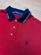 Koszulka Polo Ralph Lauren Custom Slim Fit - Czerwona, Stan Bardzo Dobry