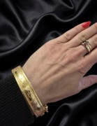 Szeroka bransoletka 925 American Double Gold. Bangla