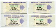 Bilety ZKM, MZK Szczecin - rózne, warianty,reklama