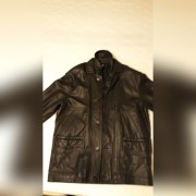 kurtka skórzana męska czarna 52