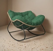 Luksusowe Krzesło bujane Super wygodne idealne do salonu tarasu ogrodu