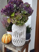 Lampion w stylu Boho wykonany metodą makramy