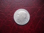 POLSKA MONETA  2 zł 1932 r. GŁOWA KOBIETY JADWIGA (SREBRO ) 