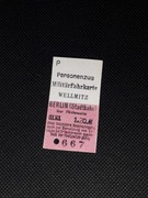 Magnes Bilet Wellmitz (Przychów Wełnice) - Berlin