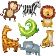Zestaw balonów 7szt Safari 