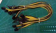 Przewody PCI-E 6 pin na 6+2 pin – zestaw 17 sztuk