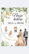 Personaliziwany plakat ślub naszą historia A3
