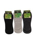 3x Skarpety Damskie Stopki Niskie-Baleriny z Silikonem na Piętach 