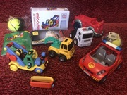 Zabawki dla dziecka 7 sztuk samochodziki truck piłeczki + Mic-O-Mic 3D