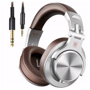Nauszne słuchawki przewodowe składane OneOdio A71 brązowe
