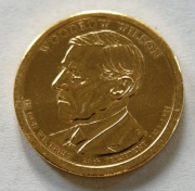 1 dolar 2013 Woodrow Wilson one dollar Stan !!! UNC  pozłacana 