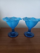 Pucharki szklane na lody w kolorze turkusowym