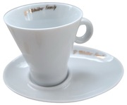 Filiżanka kawa Tchibo Family ze spodkiem espresso NOWA