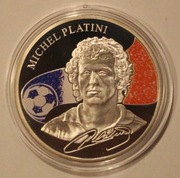 MICHAEL PLATINI 100 DRAM 2011 ARMENIA - "KRÓLOWIE FUTBOLU", SREBRO