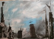 Obraz,ozdoba ścienna,akryl, ręcznie malowany 