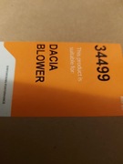 Dmuchawa wentylator nawiewu 34499 nrf Dacia