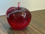 UNIKAT JABŁKO Śliczny szklany przycisk do papieru CUDO