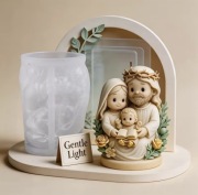 ŚWIĘTA RODZINA forma silikonowa 9.5*7.5*5.7 do Świec Mydła Odlewów 