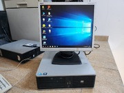 Komputer intel core 2 duo 8400 2x3.0 GHz monitor 17 cali monitoring biuro