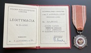 Medal Siły Zbrojne w Służbie Ojczyzny srebrny XV kapitan LWP z legitymacją