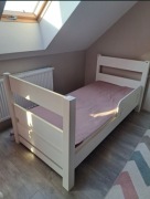 ŁÓŻKO DZIECIĘCE EDI 90X200 BIAŁE + STELAŻ BARIERKA GRATIS