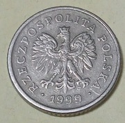 10 GROSZY 1999 - BRAK ,, W ,, W ZNAKU MENNICZYM