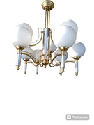 Żyrandol mosiężny 9 ramienny  i 2 kinkiety 