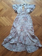 Piękna kwiatowa sukienka boohoo hiszpanka maxi  XL/42 odkryte plecy