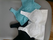 Biustonosze 3 pack sportowe koronkowe S