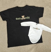 Fabryka bodziaków zestaw na dzień ojca Taty czarny t-shirt XL białe body 68