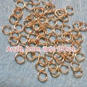Akcesoria, pierścień łączący, do wyrobu biżuterii Rozmiar 5mm, 100szt.