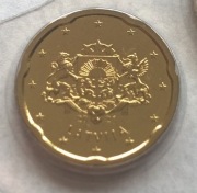 20 EuroCent Łotwa 2021 - UNC - 7.000 szt.