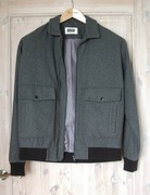 wiosenno - jesienna szara kurtka pilotka MTWTFSS WEEKDAY - wełna - M