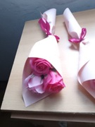 Rożek z kwiatami mydlanymi na dzień nauczyciela 