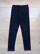 GEORGE KLASYCZNE CZARNE LEGGINSY *BDB* 8-9 LAT 134