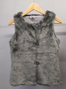 SZARA FUTRZANA KAMIZELKA ROZ. 152