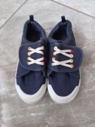 Tenisówki na rzepy granatowe z białą podeszwą 31 kod52