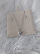 Nowy łańcuszek srebrny z zawieszką stal chirurgiczna 