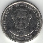 Jamajka 1 dollar dolar 2008 - 18,5 mm nowy typ nr 1